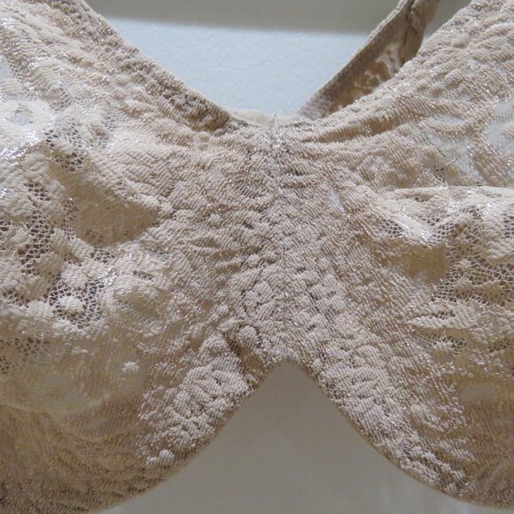 WACOAL Halo Lace Full Coverage Bra in Toast Nude Floral - Size 36D - Picture 7 of 13